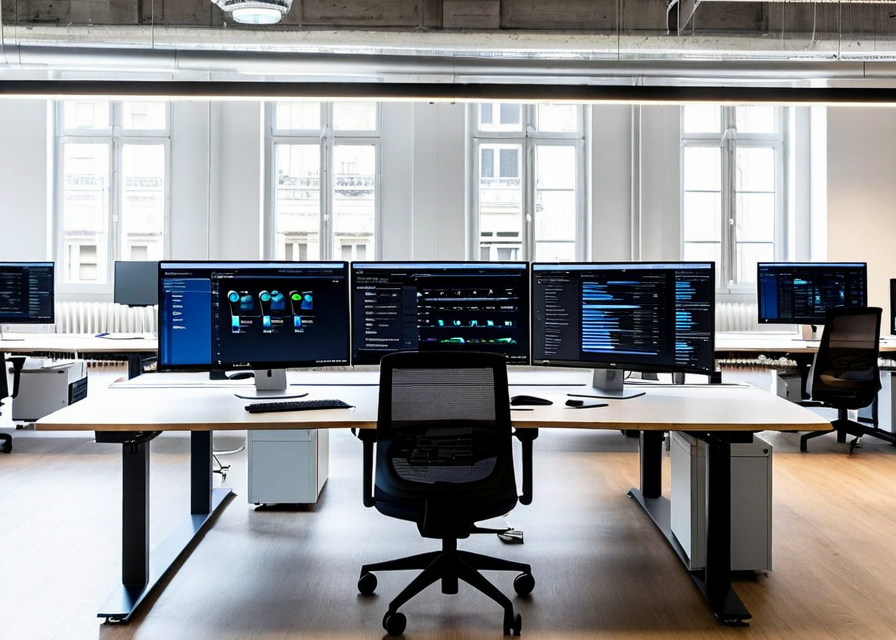 team working in Paris tech office